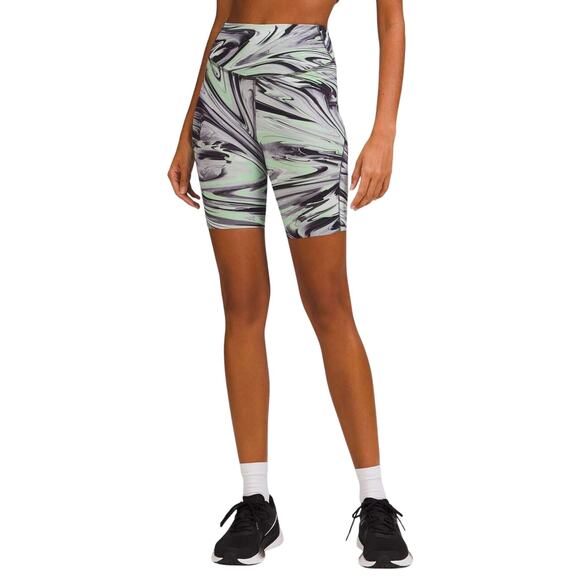 Lululemon Paint Glide Warp Multi Base Pace High Rise Short 8" Size 4 - Picture 1 of 8